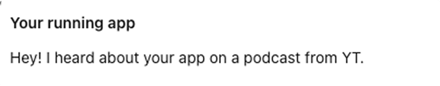 Runner feedback on Animo