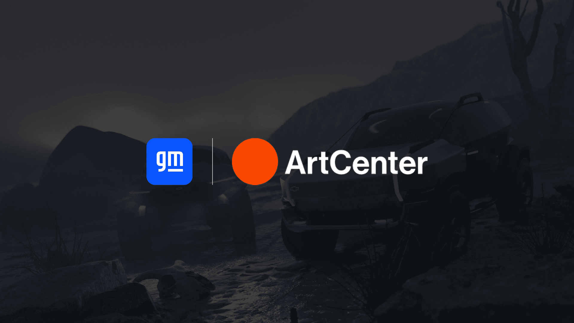 General Motors Carver concept vehicle with GM and ArtCenter logos