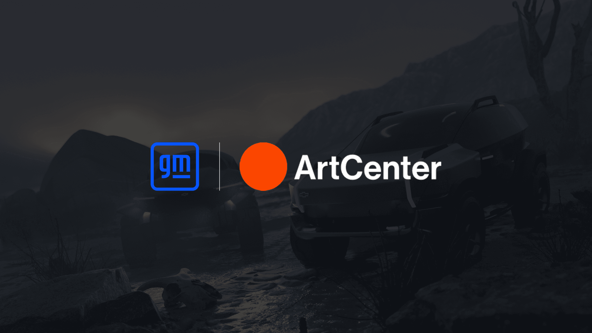 General Motors Carver concept vehicle with GM and ArtCenter logos