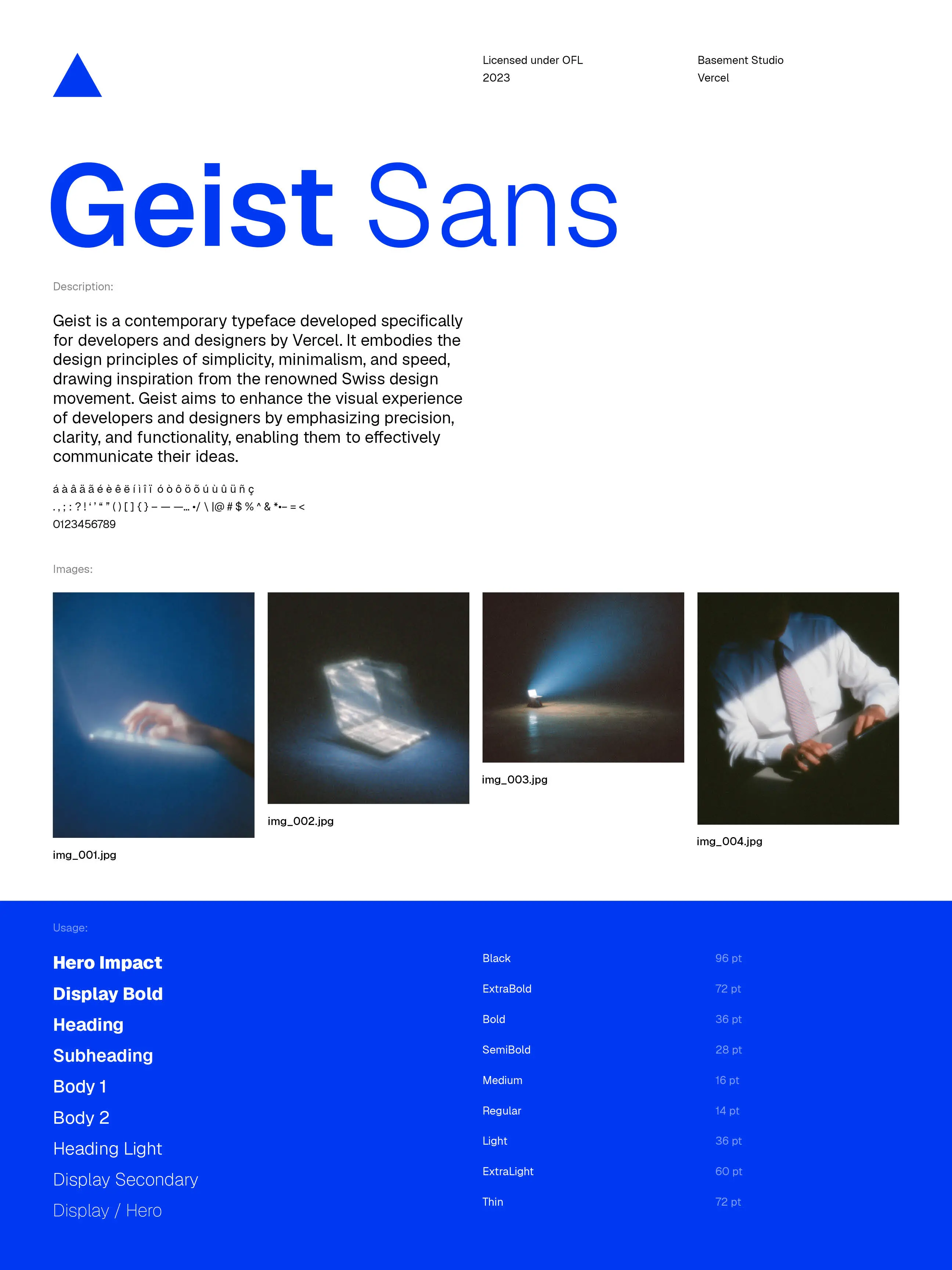 Geist Type Specimen cover